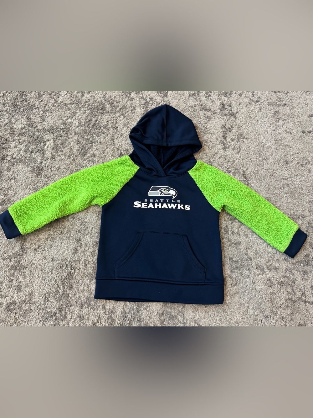Seattle Seahawks Toddler 3T Sherpa Sleeve Hoodie NFL